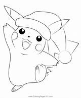 Happy Holiday Coloring Page For Kids  Free Pikachu Printable sketch template