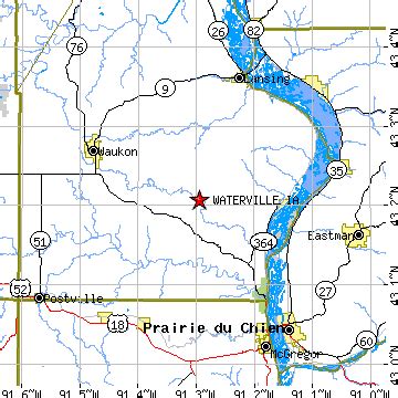 Waterville, Iowa (IA) ~ population data, races, housing & economy