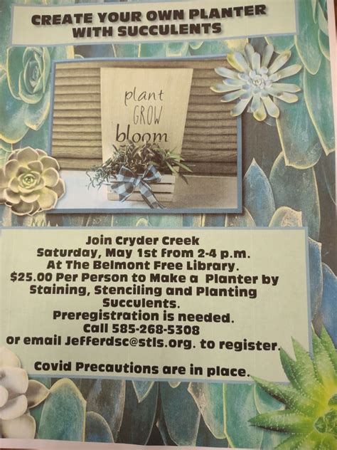 Belmont Free Library Hosting Art Classes and Free Food Education Events - THE WELLSVILLE SUN