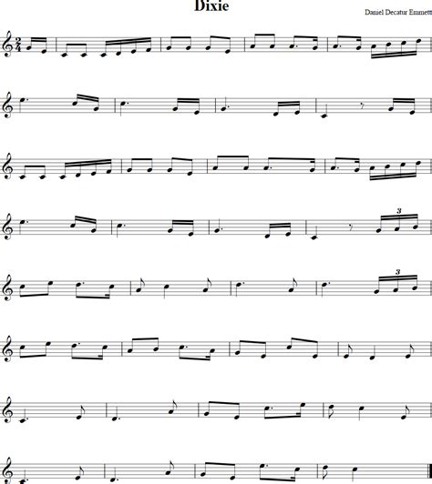 Dixie | Free Violin Sheet Music