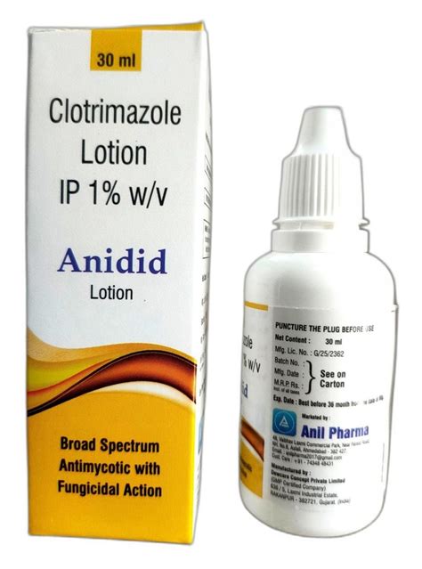 Clotrimazole Lotion 1%, Packaging Type: Mono Cartoon, Packaging Size ...