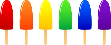 Ice Pops in Six Flavors - Free Clip Art