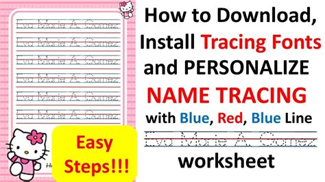 Download How to Download, Install Tracing Fonts and Personalize Name ...