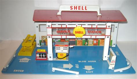 Vintage Miniature Toy SHELL SERVICE GASOLINE STATION | eBay