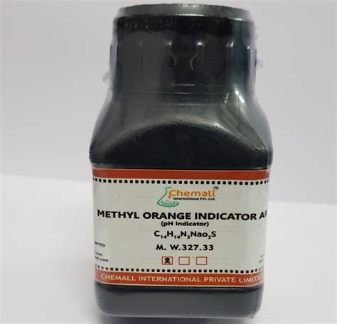 METHYL ORANGE, Powder, 25 GM, Rs 160 /gram CHEMALL INTERNATIONAL PRIVATE LIMITED | ID: 22665085433