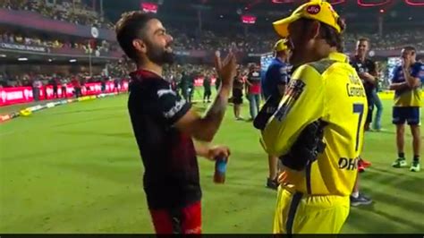 Virat Kohli And MS Dhoni Enjoy Post-Match Chat In IPL 2023. Video ...