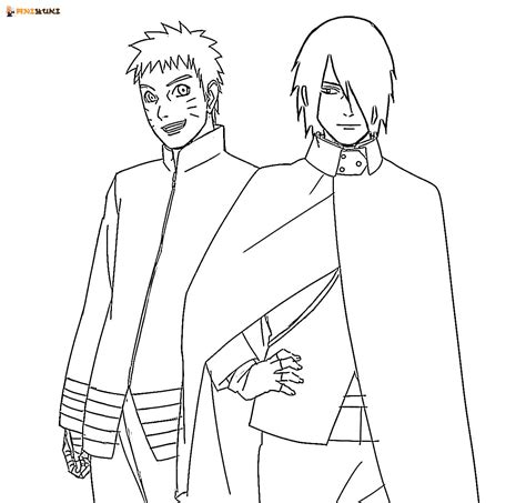 Naruto And Sasuke Coloring Pages