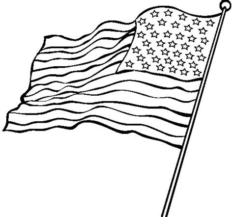 American Flag Coloring Page for the Love of the Country