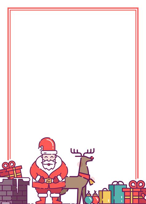 Santa Claus and Reindeer Border (Free) – Christmas HQ