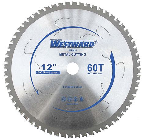 WESTWARD Circular Saw Blade, Aluminum, Ferrous Metals, Non-Ferrous Metals, Steel Materials Cut ...