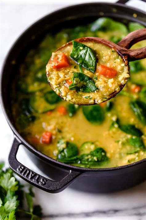 Red Lentil Soup with Spinach | Spinach Recipes | Daily Harvest Express