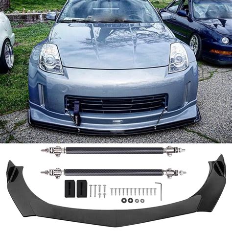 For Nissan 350Z 370Z Carbon Fiber Front Bumper Lip Spoiler Splitter ...