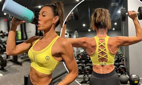 DOI's Michelle Heaton showcases her muscular physique as she trains ahead of the show's launch ...