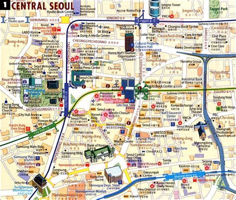 seoul districts map - Google Search | แผนที่, ปูซาน, ญี่ปุ่น