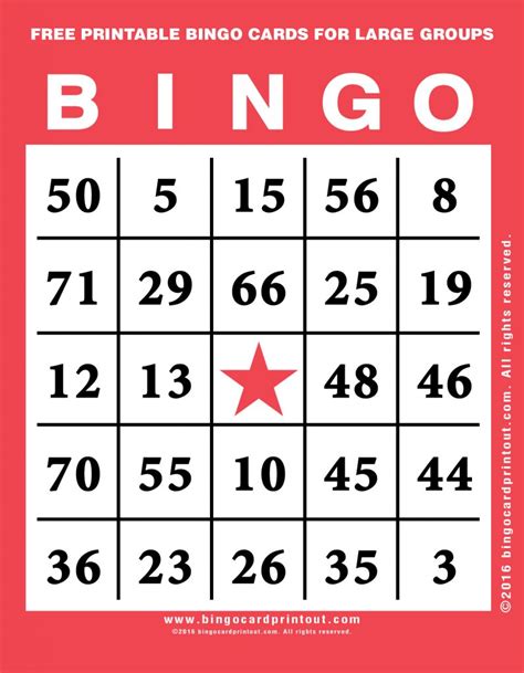 Free Printable Bingo Cards For Large Groups | Printable Bingo Cards