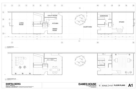 Eames House CAD Drawings (1) | Images :: Behance