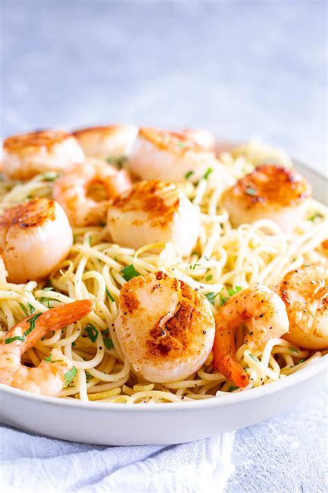 Shrimp and Scallop Pasta - Sprinkles and Sprouts