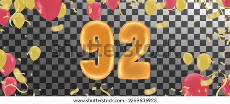 92 Birthday Happy Birthday Congratulations Poster Stock Vector (Royalty Free) 2269636923 ...