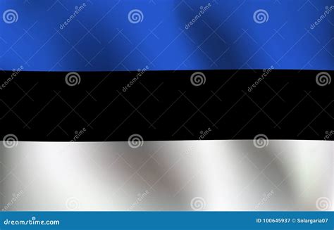 Flag of Estonia - Vector Illustration Stock Vector - Illustration of ...