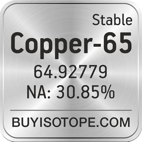 Copper-65, Copper-65 Isotope, Enriched Copper-65, Copper-65 Metal