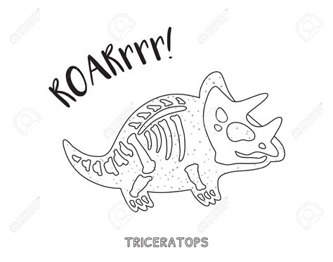 Triceratops Skeleton Drawing at GetDrawings | Free download