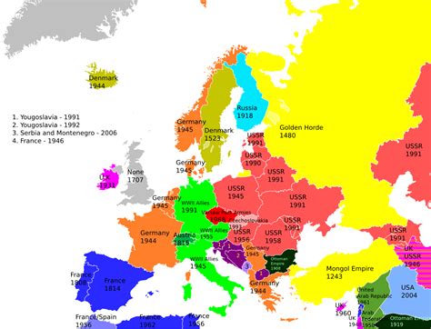 Atlas of The Changing Borders of Europe - Vivid Maps