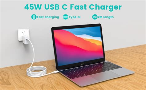 Amazon.com: USB C Fast Charger for MacBook Air, MacBook 12 inch, iPad Pro, iPad Air 4 and More ...