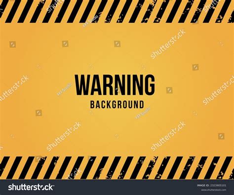 Caution Warning Yellow Color Background Black Stock Vector (Royalty ...