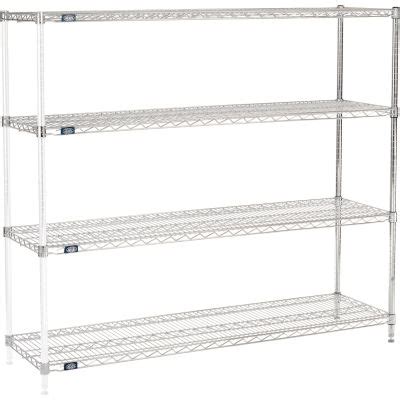 Wire Shelving | Chrome | Nexel® Chrome Wire Shelving Add-On - 60"W x 18 ...