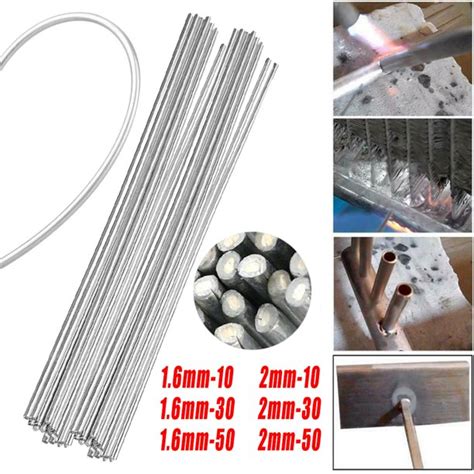 10Pcs Upgrade Solution Welding Flux-Cored Rods Wire Brazing, Aluminum ...