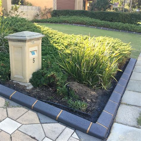 Our continuous garden edging / Kerbing with our Grey Brick Glaze, near Claremont Western ...