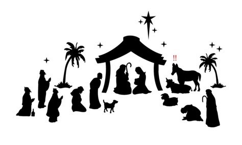 Free Nativity Silhouette Clip Art Free, Download Free Nativity ...