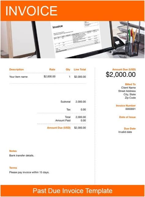 Free Past Due Invoice Template | Download Now | FreshBooks