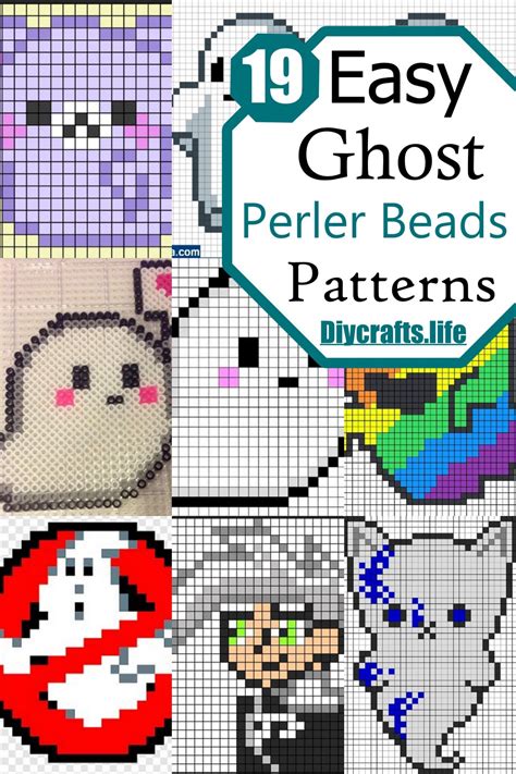 19 Easy Ghost Perler Beads Patterns For Kids - DIY Crafts