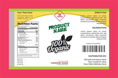 Organic Product Label Design Template 28285606 Vector Art at Vecteezy