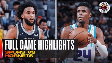 SPURS vs HORNETS | CALIFORNIA CLASSIC | FULL GAME HIGHLIGHTS - YouTube