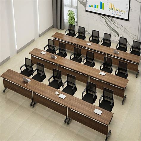 Adjustable Lightweight Meeting Training Room Table Tops Desks Stackable Conference Tables and ...