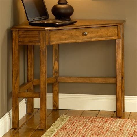 Solano Wooden Corner Desk in Medium Oak | DCG Stores