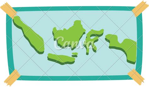 Indonesia Map Cartoon Vector - Icons by Canva