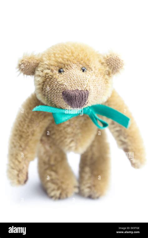 Teddy Bear with bow isolated on white Stock Photo - Alamy