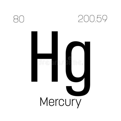 Mercury, Hg, Periodic Table Element Stock Illustration - Illustration of physics, element: 269790189