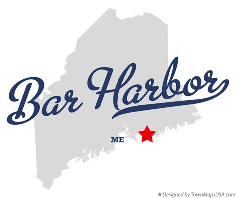Map of Bar Harbor, ME, Maine