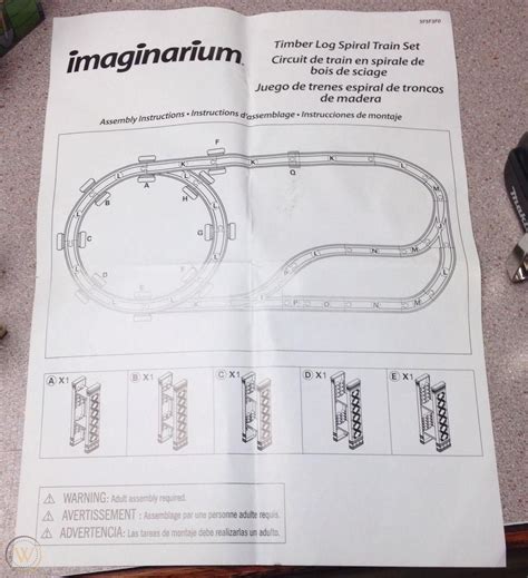 54 Piece Set Timber Log Spiral Train Imaginarium - With Instructions | #1823430628