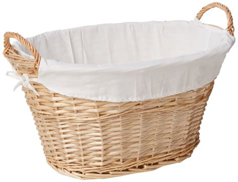 Buy Household Essentials ML-5569 Willow Wicker Laundry Basket with Handles and Liner | Natural ...