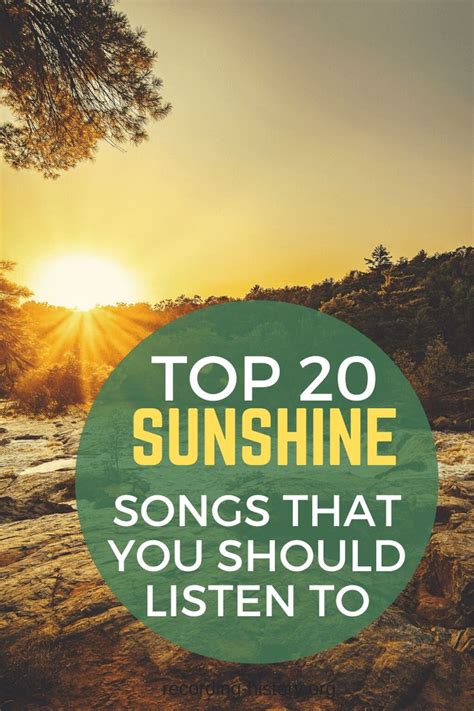 20+ Songs About Sun and Sunshine - Songs With Sunshine In The Title ...