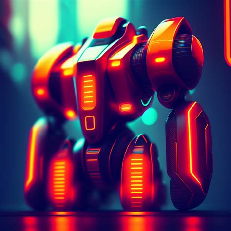 Lexica - Futuristic lots of ai robots doing cool things, neon style ...