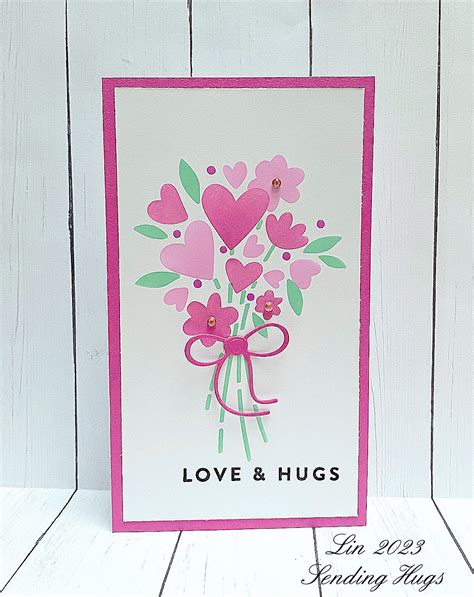 Sending Hugs: Some Stencilled Valentine Cards!