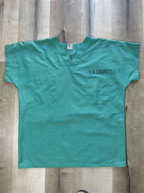 Vintage 1981 LA County Jail Inmate Uniform Shirt Pris… - Gem