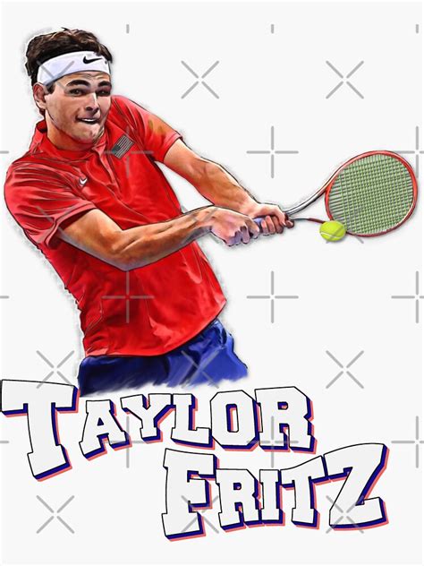 "Taylor Fritz backhand | US Tennis | Taylor Fritz drawing" Sticker for ...