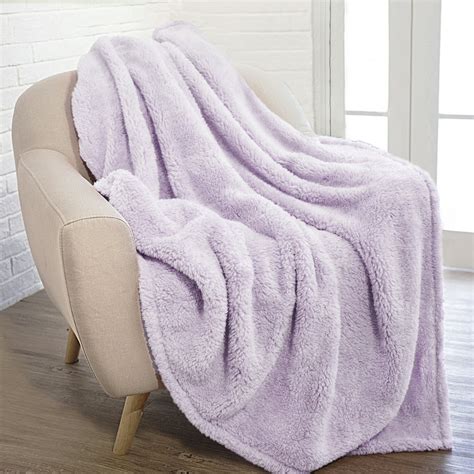 PAVILIA Plush Sherpa Throw Blanket for Couch Sofa | Fluffy Microfiber Fleece Throw | Soft, Fuzzy ...